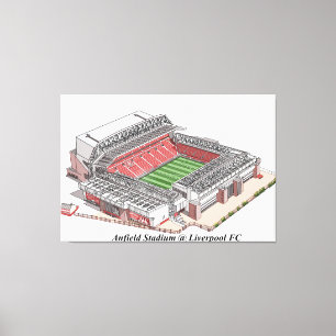 Toile Croquis du stade Anfield du Liverpool FC