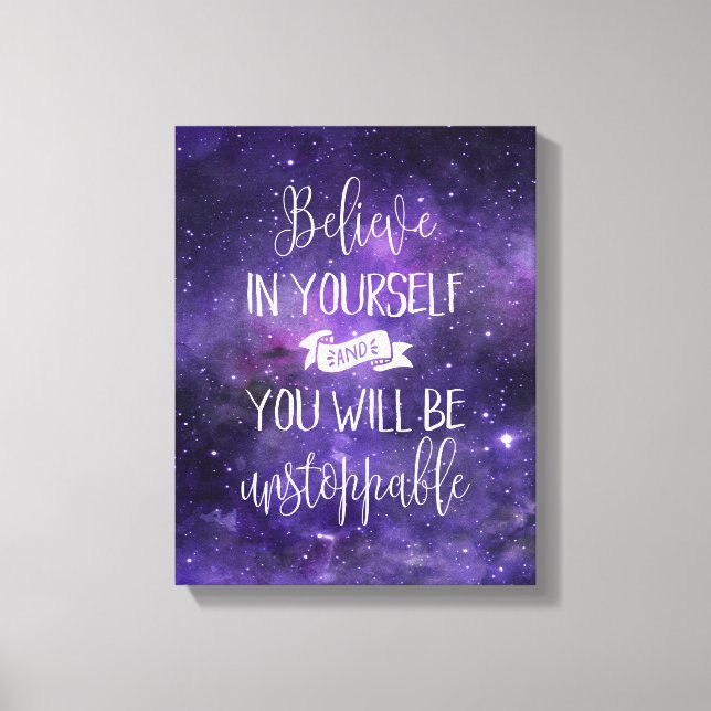 Toile Croyez En Votre Citation Motivationnelle (Recto)