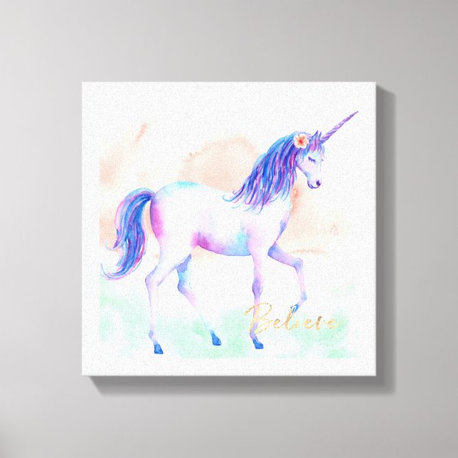 Toile Croyez Pretty Unicorn (Recto)