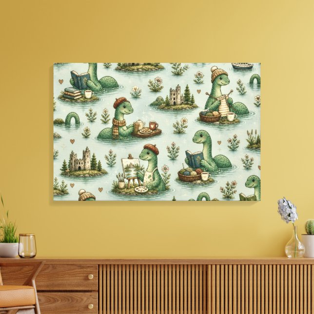 Toile Cryptides confortables Nessie Monstre du Loch Ness (Insitu(Salon))