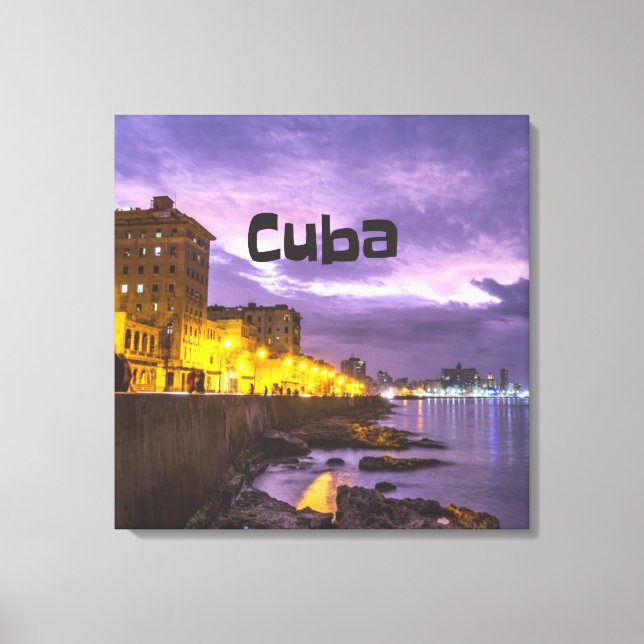 Toile Cuba La Havane La Nuit (Recto)