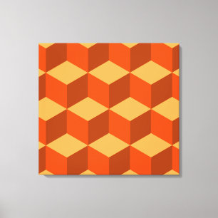 Toile Cubes orange
