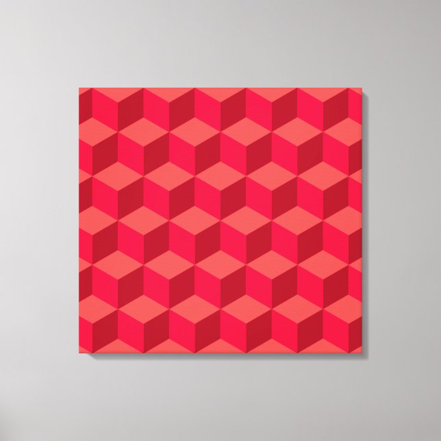 Toile Cubes rouges (Recto)