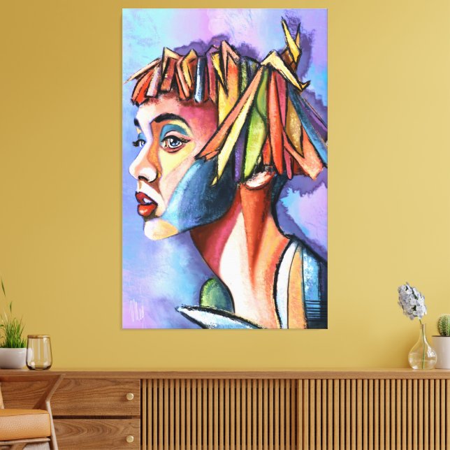 Toile Cubism Art Lady Canvas Print (Insitu(Salon))