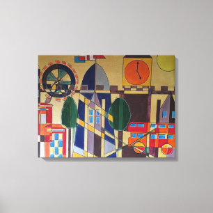 Toile Cubisme acrylique de Londres