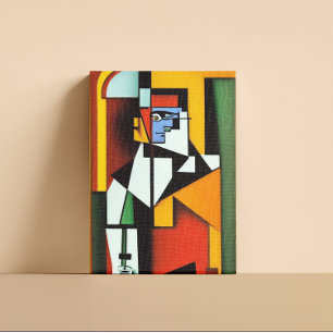 Toile Cubiste de barman Abstrait