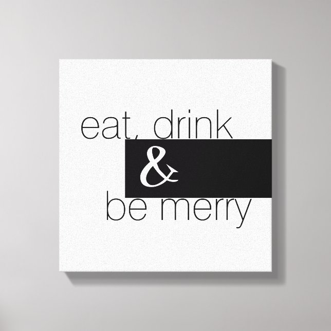 Toile cuisine moderne chic mur art noir et blanc (Recto)