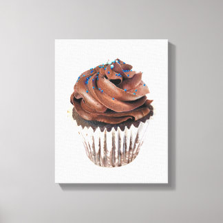 Toile Cupcake au chocolat Crayon dessiné à la main