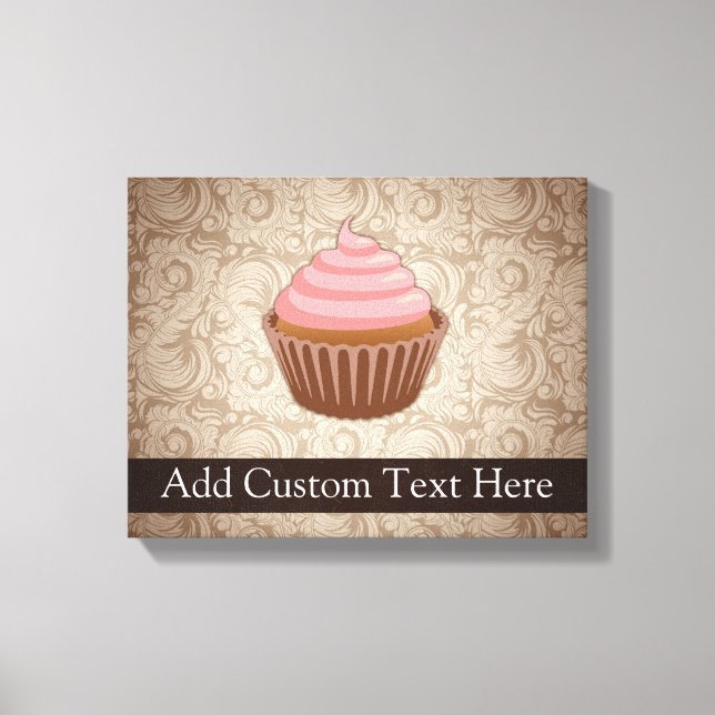 Toile Cupcake rose/Brown (Recto)