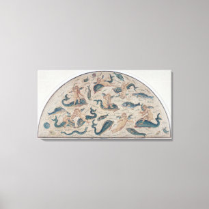 Toile Cupidons, dauphins et vie marine d'Utique