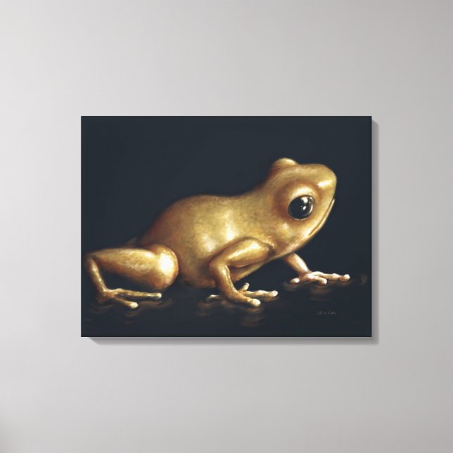 Toile Curieux tableau de grenouille (Recto)