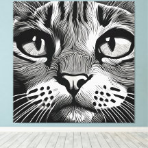 Curieux visage de chat