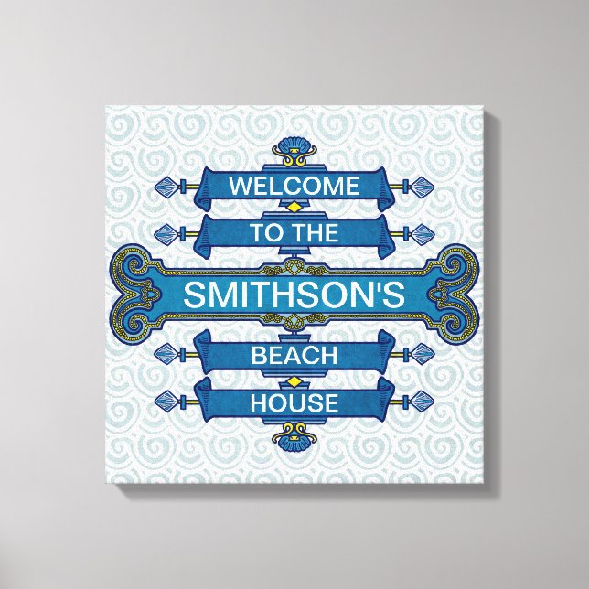 Toile Custom Blue Beach (Recto)