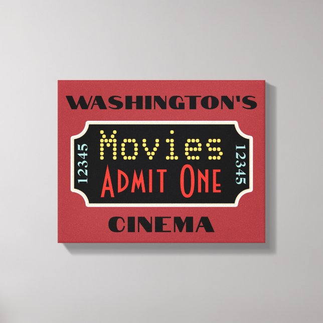 Toile Custom Movie Theater Sign Art (Recto)