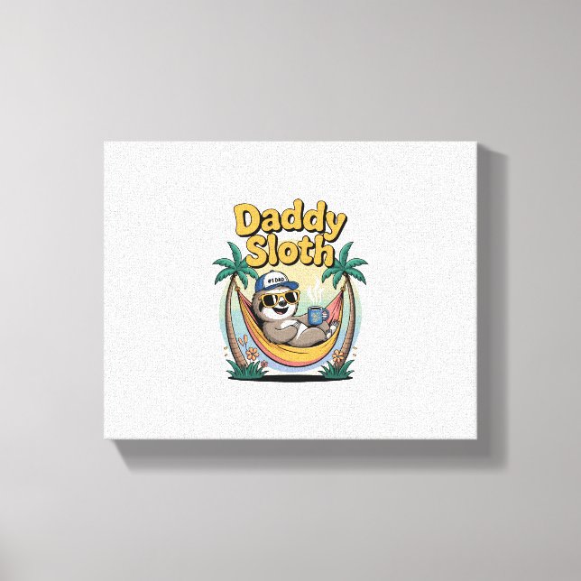 Toile Cut Daddy Sloth Père (Recto)