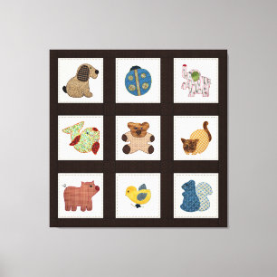 Toile Cute Country Style Bébé Animaux Couette