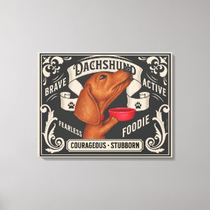Toile Cute Dachshund supplie pour de la nourriture