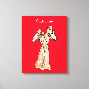 Toile Cute Giraffe Couple Thunder_Cove