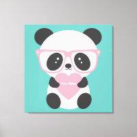 Cute Kawaii Panda Ours Coeur rose