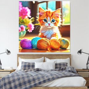 Toile Cute Kitten Yarn