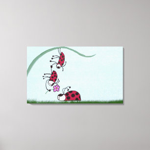 Toile Cute Ladybug Professant Sa Peinture D'Amour