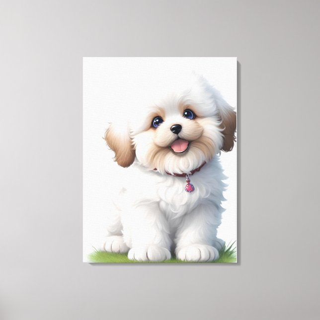 Toile Cute Little Shih Tzu Amoureux des chiens chiot (Recto)