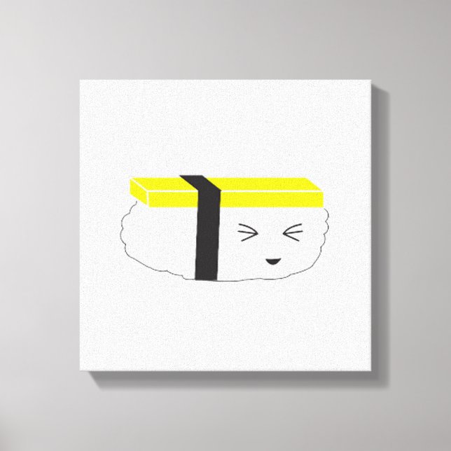 Toile Cute oeuf Sushi Illustration Kawaii style (Recto)