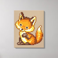 Cute Pixel Art Fox