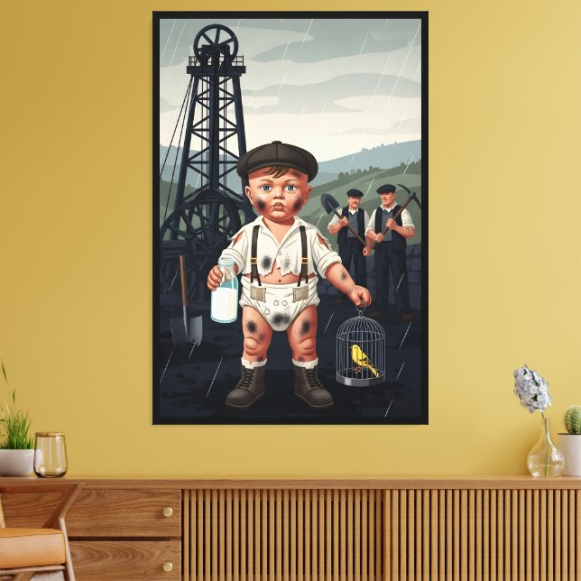 Toile Cute Victorian Baby Coal Miner (Insitu(Salon))