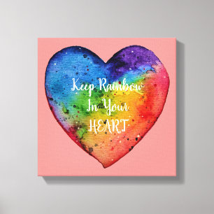 Toile Cute Watercolor Rainbow