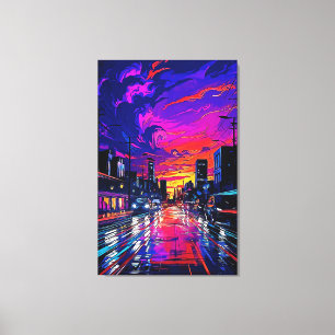 Toile Cyberpunk Neon