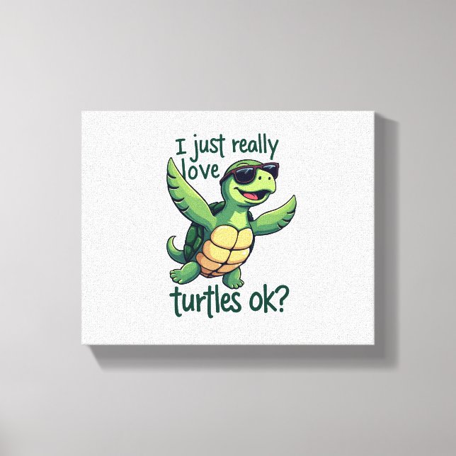 Toile Dabbing Sea Turtle J'Aime Vraiment Les Tortues Ok_ (Recto)