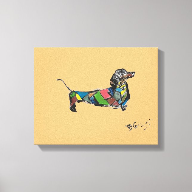 Toile Dachshund de plusieurs tailles différentes (Recto)