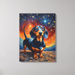 Toile Dachshund Doxie Weiner Chien Artsy