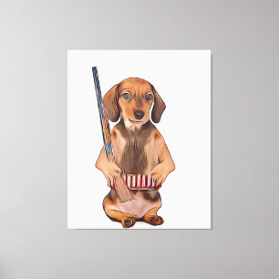 Toile Dachshund Life est meilleur avec Weiner Xmas Poste