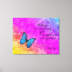 Toile Daisis Arc-en-ciel Couleurs Blu Papillon Lao Tzu C