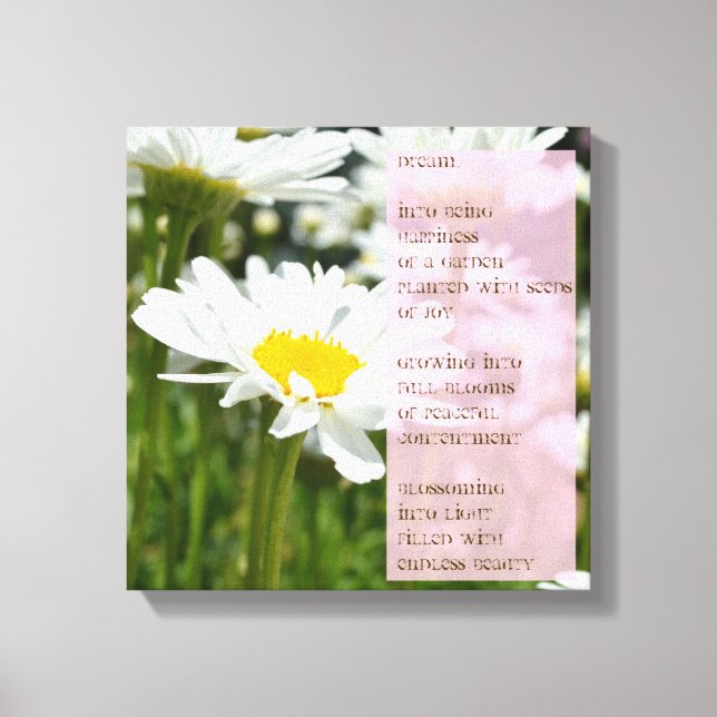 Toile Daisy Dream Poem Canvas Imprimer (Recto)