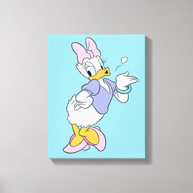 Toile Daisy Duck Blowing a Kiss (Recto)