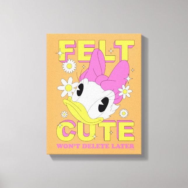 Toile Daisy Duck "Felt Cute" Retro Floral Graphic (Recto)