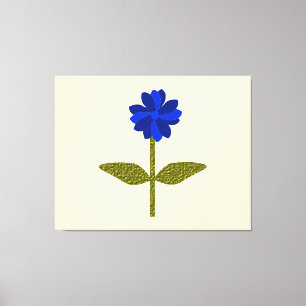 Toile Daisy Ocean Blue Canvas Imprimer