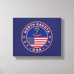 Toile Dakota du Nord, États-Unis, affiche du Dakota du N