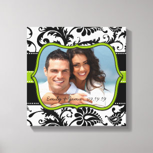 Toile Damask Your Photo Wrapper Canvas