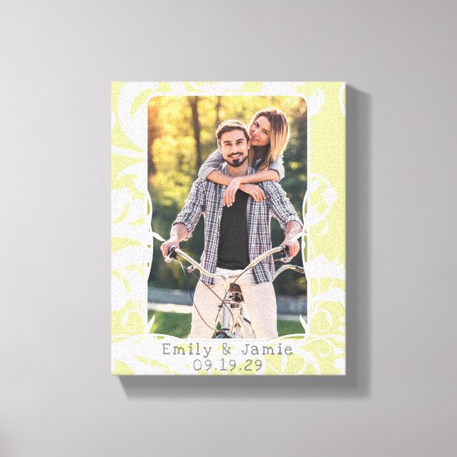 Toile Damask Your Photo Wrapper Canvas (Recto)