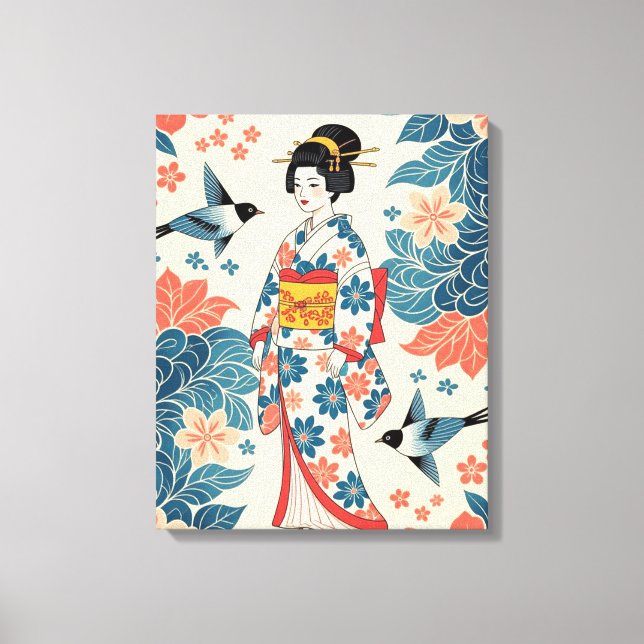 Toile Dame Bingata (Recto)