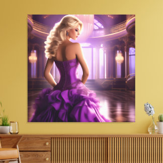 Toile Dame de la Salle de Bal Violette