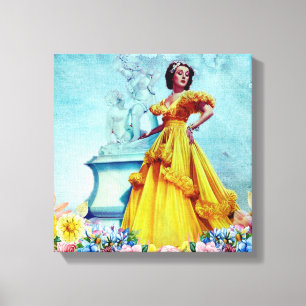Toile Dame Romantique Vintage