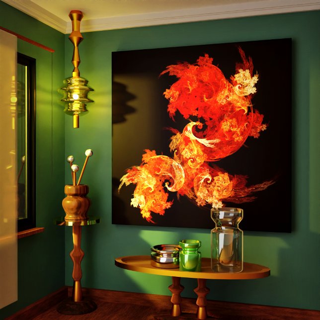 Toile Dancing Firebirds Abstrait Wrapped Canvas Imprimer (Dancing Firebirds Abstract Wrapped Canvas Print)