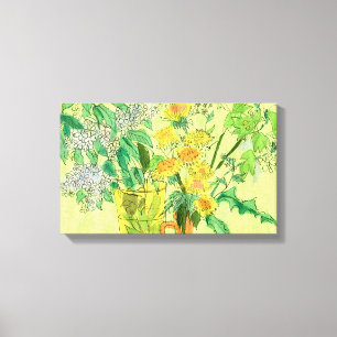 Toile Dandelions Cerisier Cerisier Fleurs d'été Art Flor