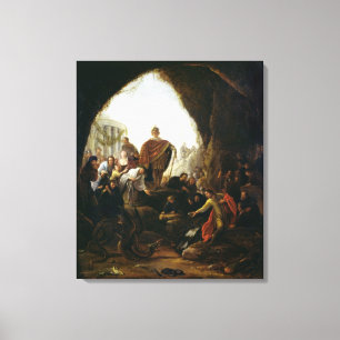 Toile Daniel tuant le dragon du Baal
