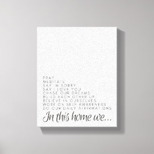 Toile Dans Cette Maison : Citation Positive Canvas Wall 